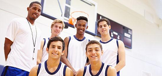 Group of basketball players
