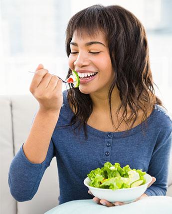 Woman Eating Healthy